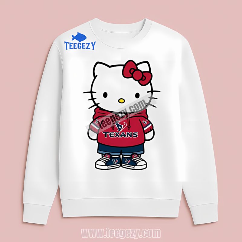 Houston Texans Hello Kitty Color Long Sleeve Houston Texans Hello Kitty Color Long Sleeve