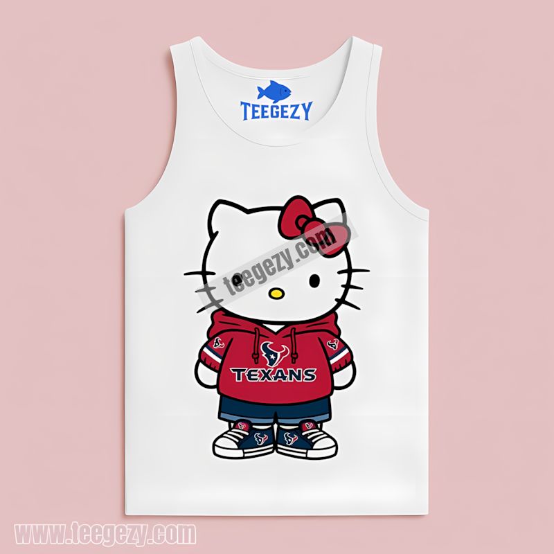 Houston Texans Hello Kitty Color Tanktop Houston Texans Hello Kitty Color Tanktop