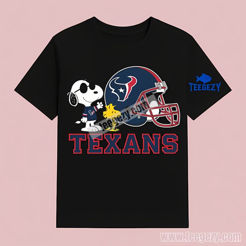Houston Texans Helmet Vs Snoopy And Woodstock T-Shirt Houston Texans Helmet Vs Snoopy And Woodstock T-Shirt