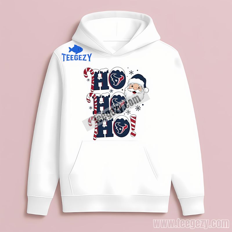 Houston Texans Ho Ho Ho Santa Christmas Hoodie Houston Texans Ho Ho Ho Santa Christmas Hoodie