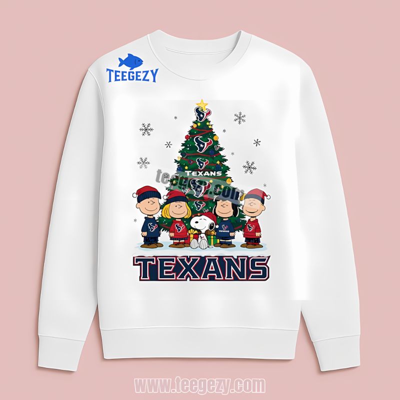 Houston Texans Peanuts Christmas Long Sleeve Houston Texans Peanuts Christmas Long Sleeve