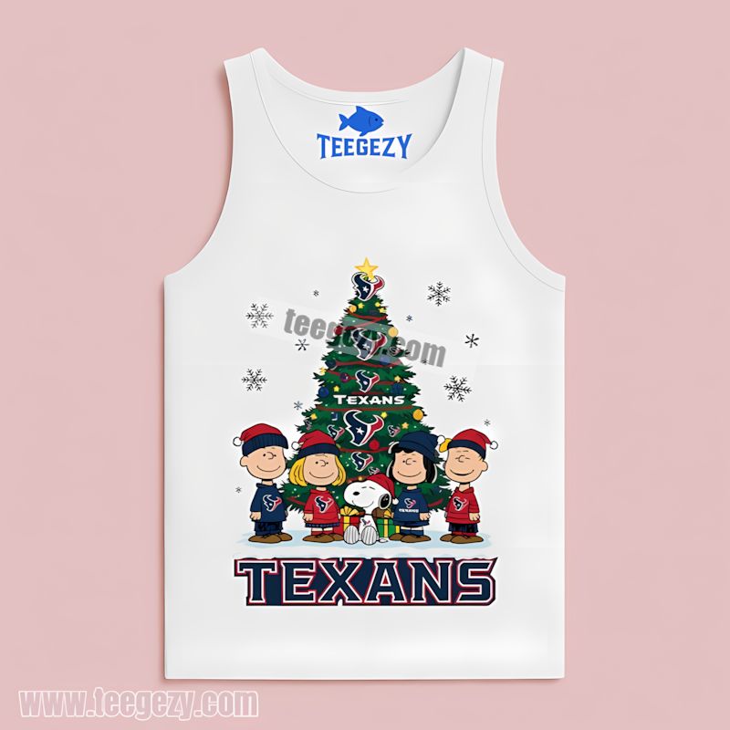 Houston Texans Peanuts Christmas Tanktop Houston Texans Peanuts Christmas Tanktop