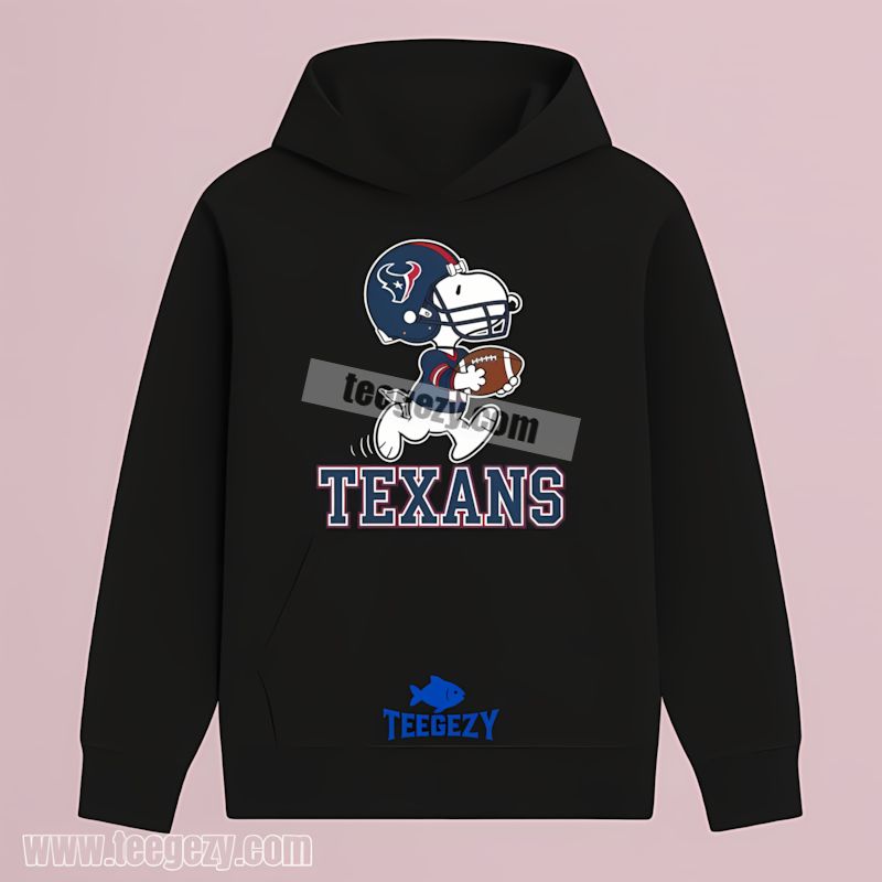 Houston Texans Snoopy Football Running Graphic Hoodie Houston Texans Snoopy Football Running Graphic Hoodie