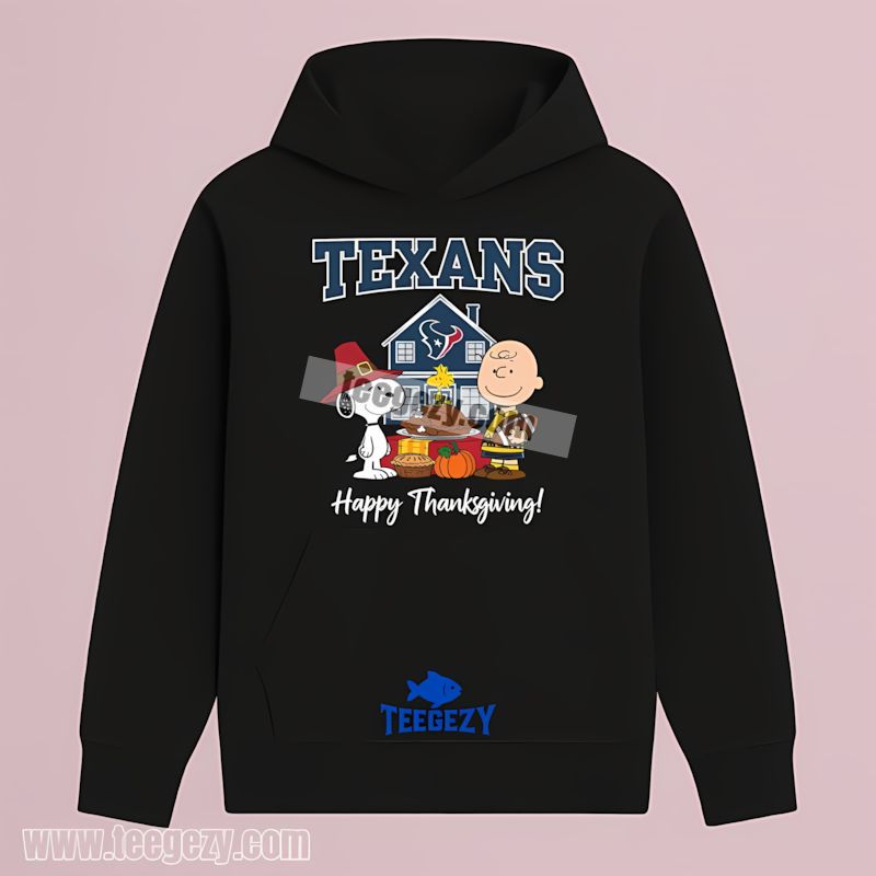 Houston Texans Snoopy Thanksgiving Color Hoodie Houston Texans Snoopy Thanksgiving Color Hoodie