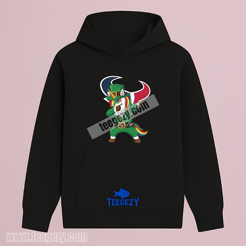 Houston Texans St Patricks Day Vs Dabbing Unicorn Hoodie Houston Texans St Patricks Day Vs Dabbing Unicorn Hoodie