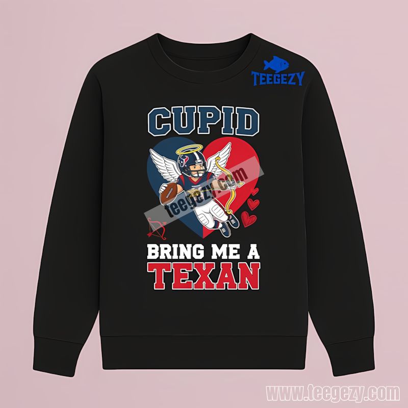 Houston Texans Valentines Cupid Bring Me A Cardinal Long Sleeve Houston Texans Valentines Cupid Bring Me A Cardinal Long Sleeve