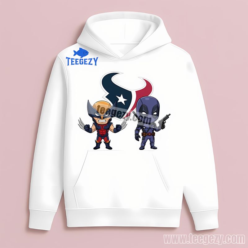 Houston Texans Wolverine Deadpool Superhero Hoodie Houston Texans Wolverine Deadpool Superhero Hoodie