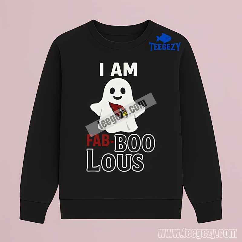 I Am Fab Boo Lous Arizona Cardinals Ghost Long Sleeve I Am Fab Boo Lous Arizona Cardinals Ghost Long Sleeve