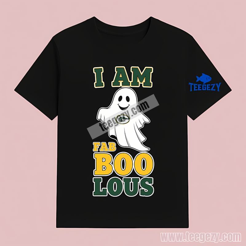 I Am Fab Boo Lous Green Bay Packers Ghost T-Shirt Color I Am Fab Boo Lous Green Bay Packers Ghost T-Shirt Color