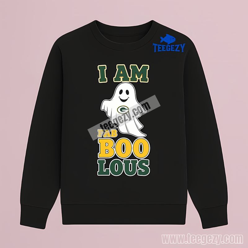 I Am Fab Boo Lous Green Bay Packers Ghost Long Sleeve Color I Am Fab Boo Lous Green Bay Packers Ghost Long Sleeve Color