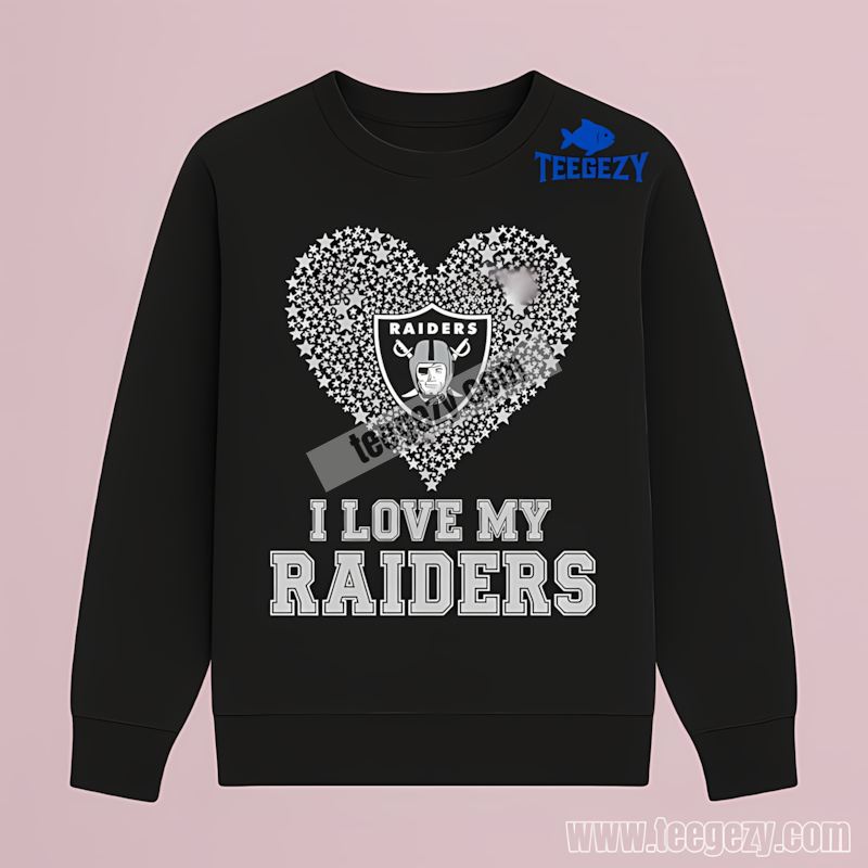 I Love My Raiders Heart Fan Las Vegas Raiders Classic Long Sleeve I Love My Raiders Heart Fan Las Vegas Raiders Classic Long Sleeve