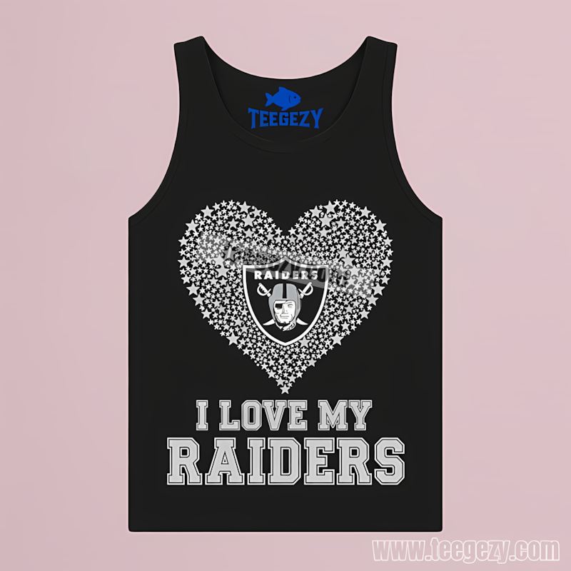 I Love My Raiders Heart Fan Las Vegas Raiders Classic Tanktop I Love My Raiders Heart Fan Las Vegas Raiders Classic Tanktop