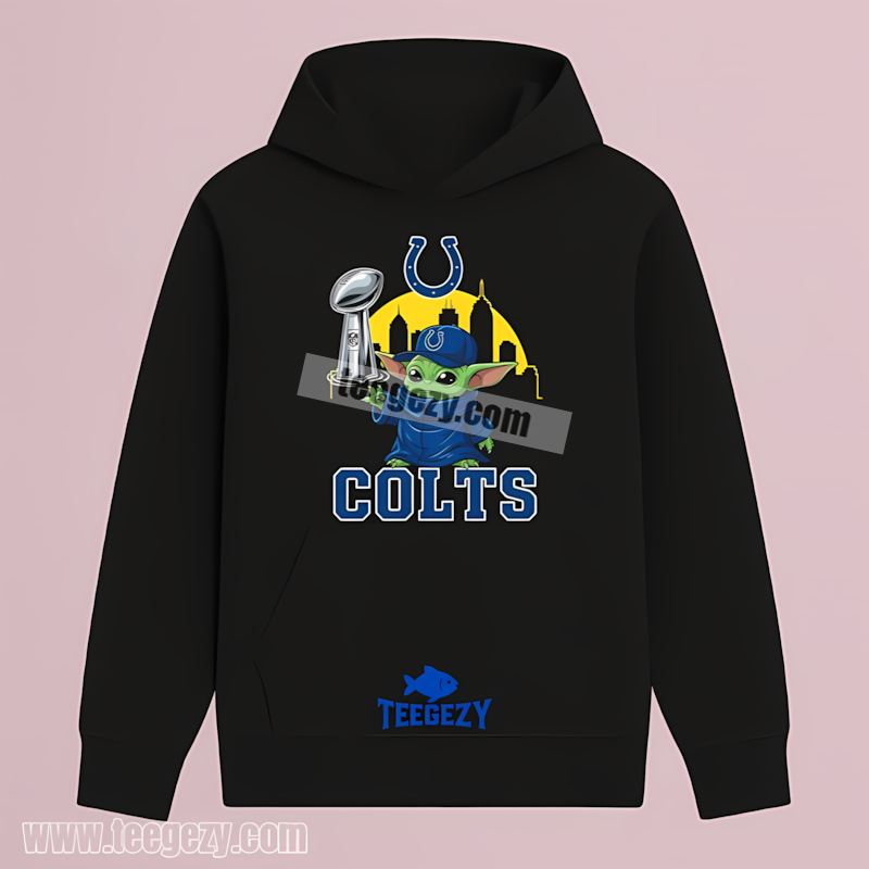 Indianapolis Colts Baby Yoda Holding Super Bowl Cup Vintage Hoodie Indianapolis Colts Baby Yoda Holding Super Bowl Cup Vintage Hoodie