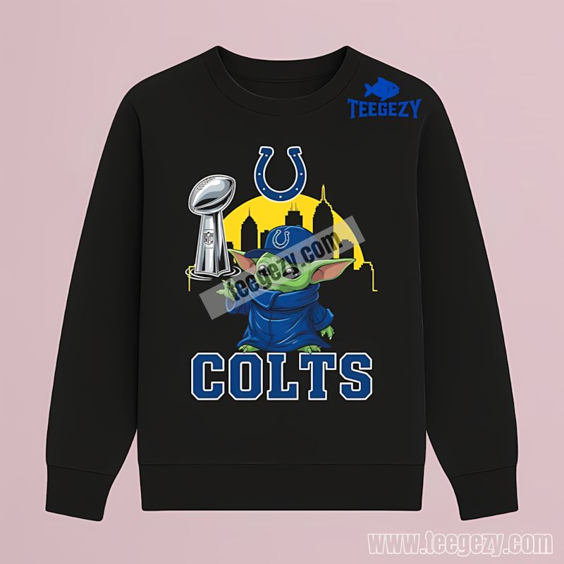 Indianapolis Colts Baby Yoda Holding Super Bowl Cup Vintage Long Sleeve Indianapolis Colts Baby Yoda Holding Super Bowl Cup Vintage Long Sleeve