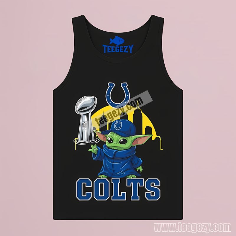 Indianapolis Colts Baby Yoda Holding Super Bowl Cup Vintage Tanktop Indianapolis Colts Baby Yoda Holding Super Bowl Cup Vintage Tanktop