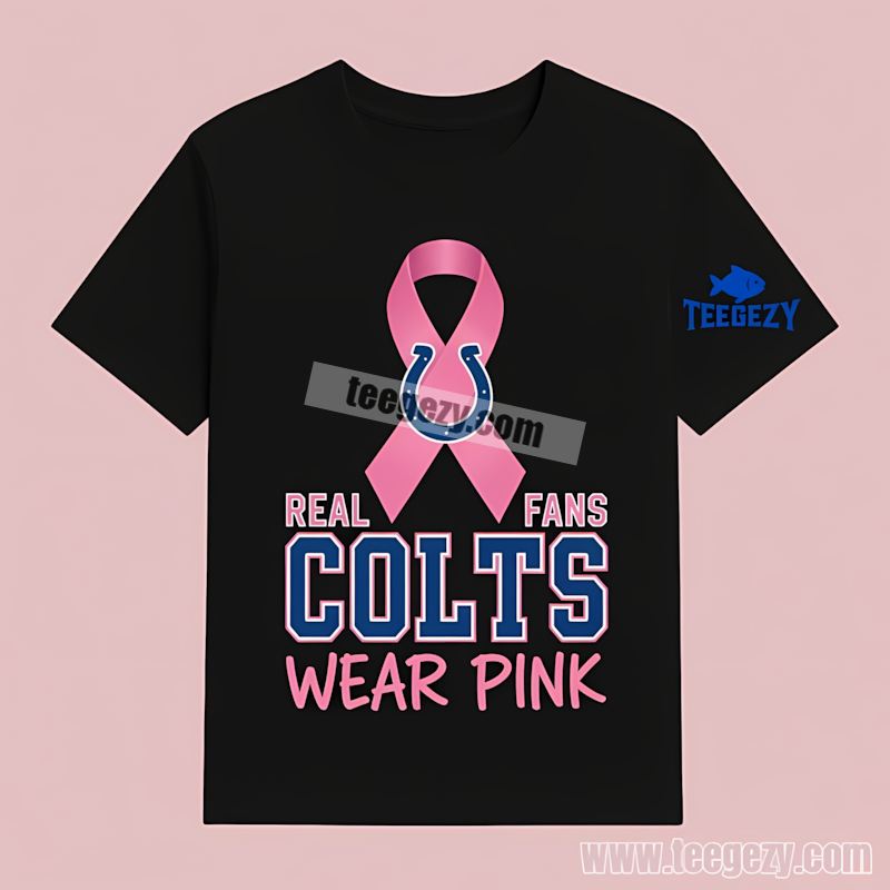 Indianapolis Colts Breast Cancer Awareness Fans Wear Pink T-Shirt Indianapolis Colts Breast Cancer Awareness Fans Wear Pink T-Shirt