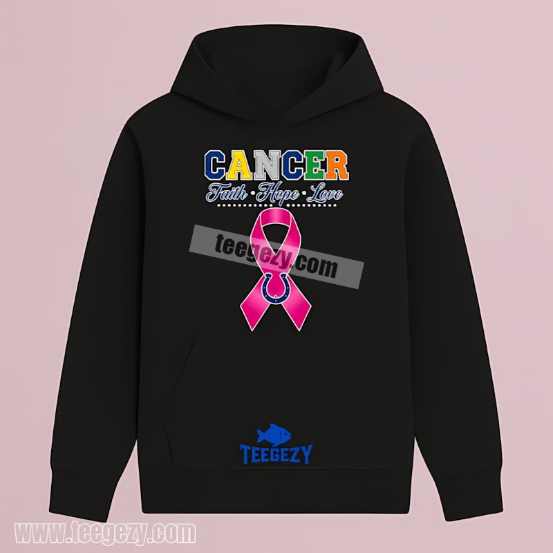 Indianapolis Colts Cancer Awareness Faith Hope Love Retro Hoodie Indianapolis Colts Cancer Awareness Faith Hope Love Retro Hoodie