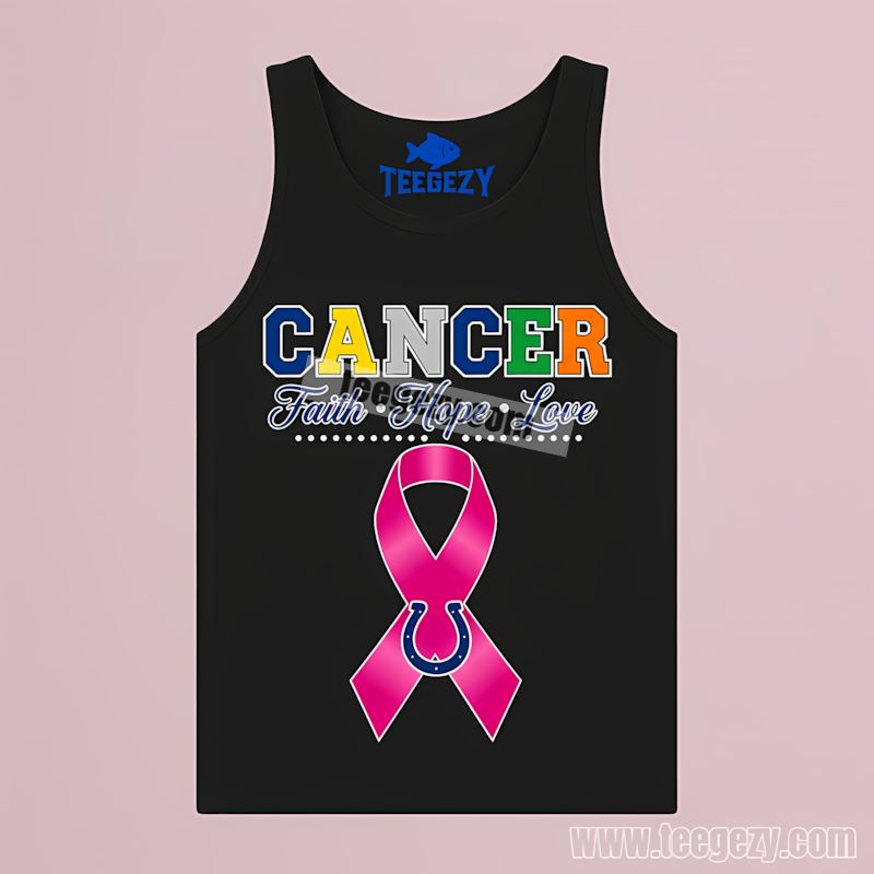 Indianapolis Colts Cancer Awareness Faith Hope Love Retro Tanktop Indianapolis Colts Cancer Awareness Faith Hope Love Retro Tanktop