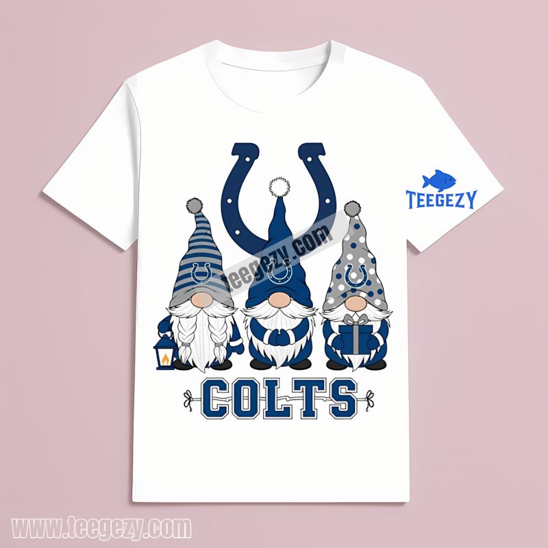 Indianapolis Colts Christmas Gnomes Color T-Shirt Indianapolis Colts Christmas Gnomes Color T-Shirt