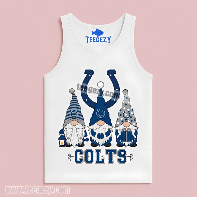 Indianapolis Colts Christmas Gnomes Color Tanktop Indianapolis Colts Christmas Gnomes Color Tanktop