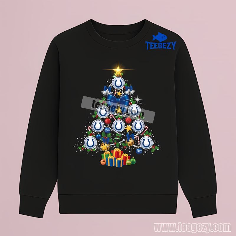 Indianapolis Colts Christmas Tree Logo Adults Long Sleeve Indianapolis Colts Christmas Tree Logo Adults Long Sleeve