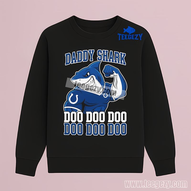 Indianapolis Colts Daddy Shark Trendy Long Sleeve Indianapolis Colts Daddy Shark Trendy Long Sleeve