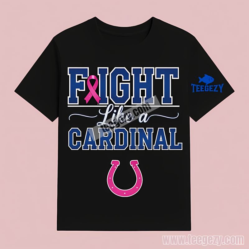 Indianapolis Colts Fight Like A Cowboy Breast Cancer T-Shirt Indianapolis Colts Fight Like A Cowboy Breast Cancer T-Shirt