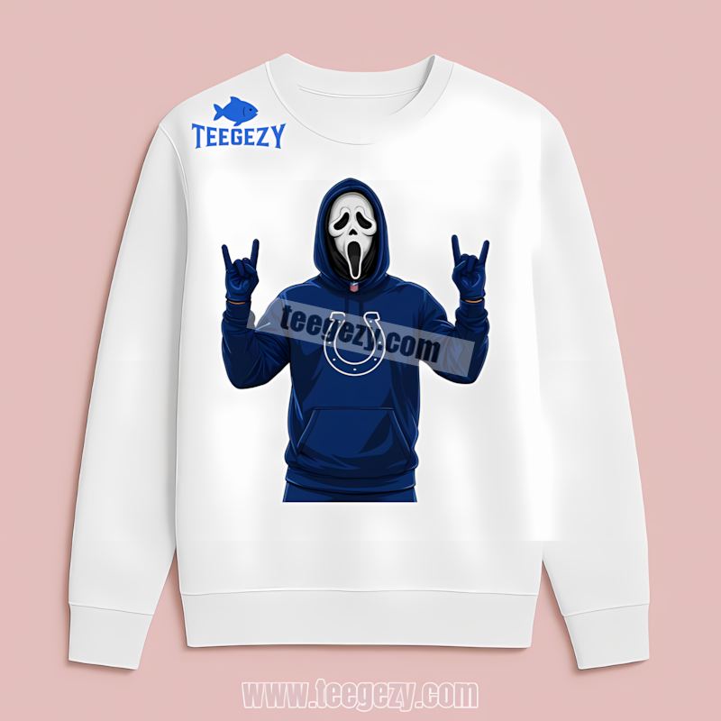 Indianapolis Colts Ghostface Spooky Vintage Long Sleeve Indianapolis Colts Ghostface Spooky Vintage Long Sleeve