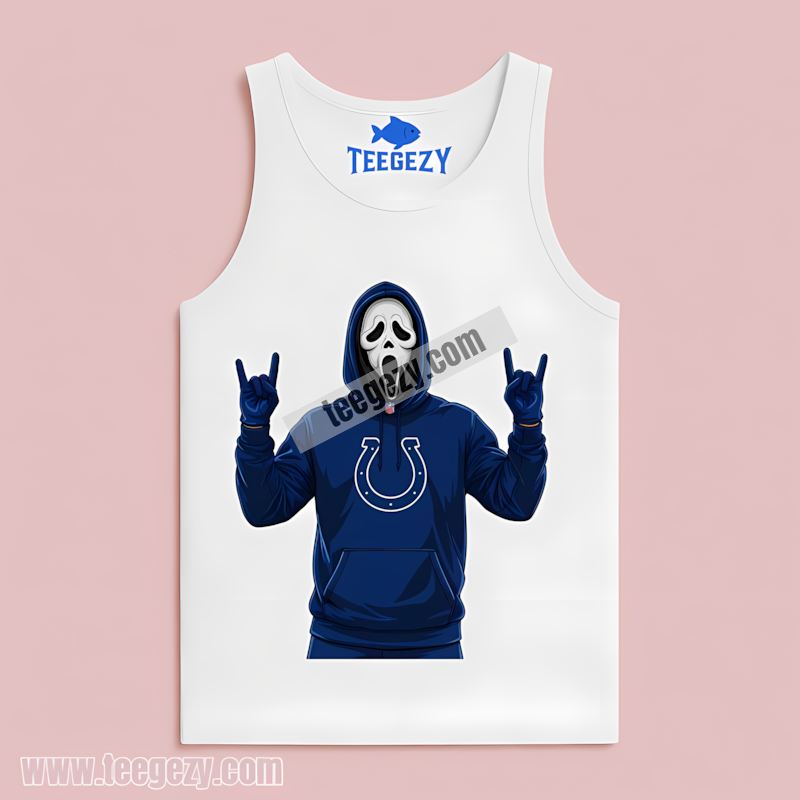 Indianapolis Colts Ghostface Spooky Vintage Tanktop Indianapolis Colts Ghostface Spooky Vintage Tanktop