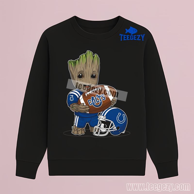 Indianapolis Colts Groot Football Trendy Long Sleeve Indianapolis Colts Groot Football Trendy Long Sleeve