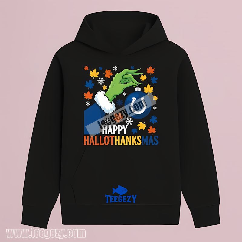Indianapolis Colts Happy Hallothanksmas Vintage Hoodie Indianapolis Colts Happy Hallothanksmas Vintage Hoodie