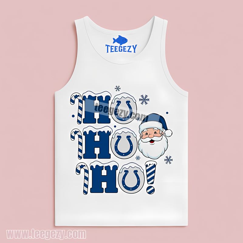 Indianapolis Colts Ho Ho Ho Santa Christmas Tanktop Indianapolis Colts Ho Ho Ho Santa Christmas Tanktop
