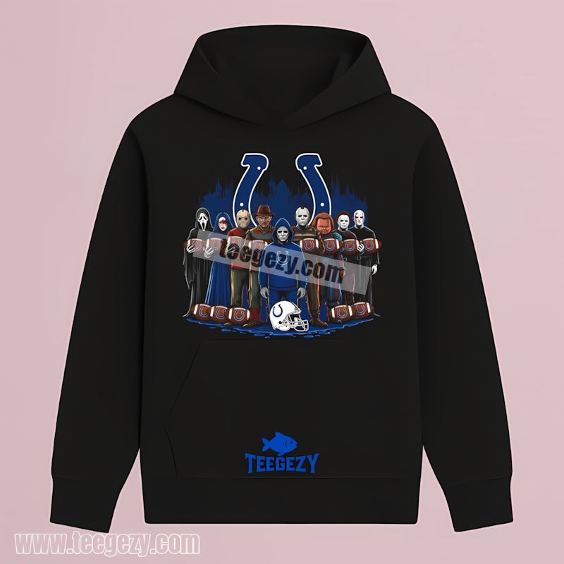Indianapolis Colts Horror Movie Characters Halloween Hoodie Indianapolis Colts Horror Movie Characters Halloween Hoodie