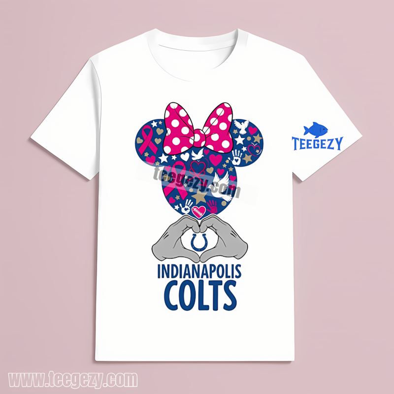 Indianapolis Colts Minnie Mouse Breast Cancer Awareness T-Shirt Indianapolis Colts Minnie Mouse Breast Cancer Awareness T-Shirt