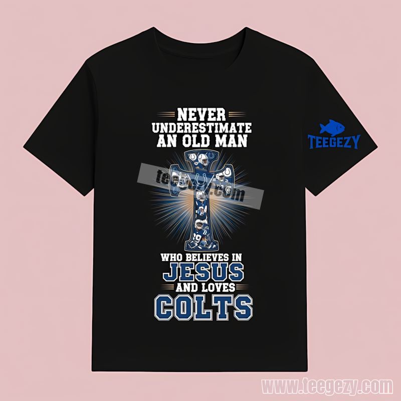 Indianapolis Colts Old Man Believes In Jesus Vintage T-Shirt Indianapolis Colts Old Man Believes In Jesus Vintage T-Shirt