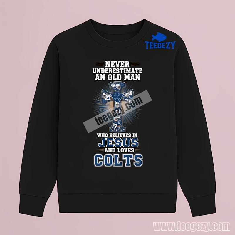 Indianapolis Colts Old Man Believes In Jesus Vintage Long Sleeve Indianapolis Colts Old Man Believes In Jesus Vintage Long Sleeve