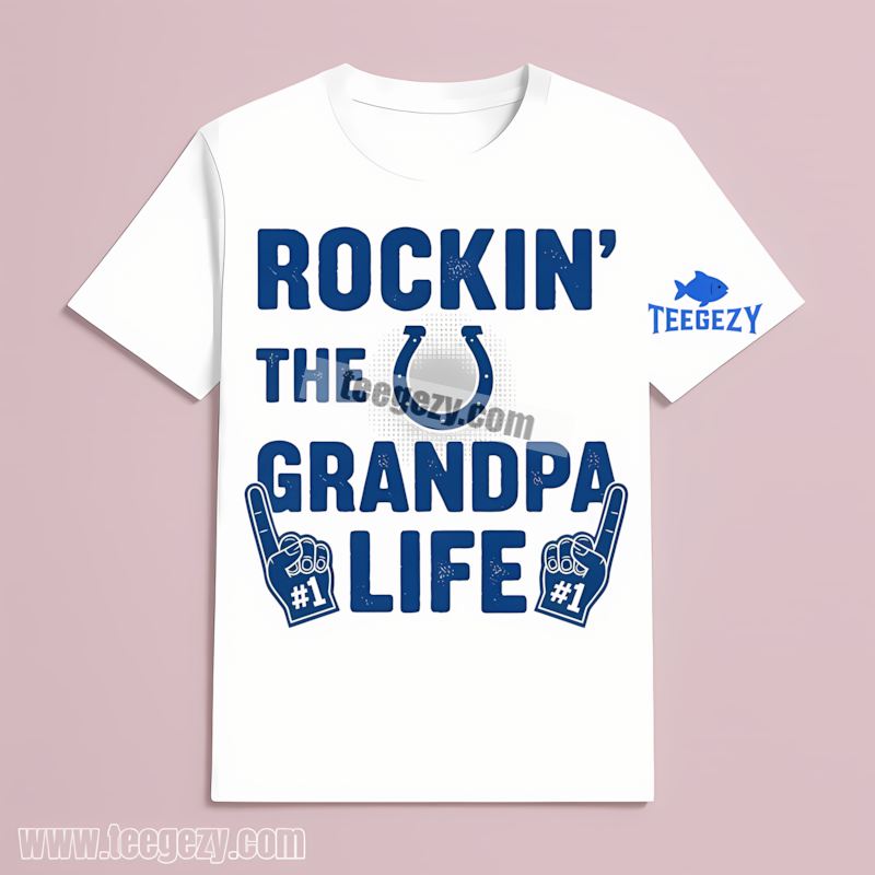 Indianapolis Colts Rockin The Grandpa Life T-Shirt Indianapolis Colts Rockin The Grandpa Life T-Shirt