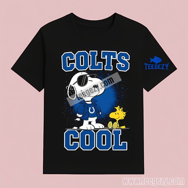 Indianapolis Colts Snoopy Cool Cotton T-Shirt Indianapolis Colts Snoopy Cool Cotton T-Shirt