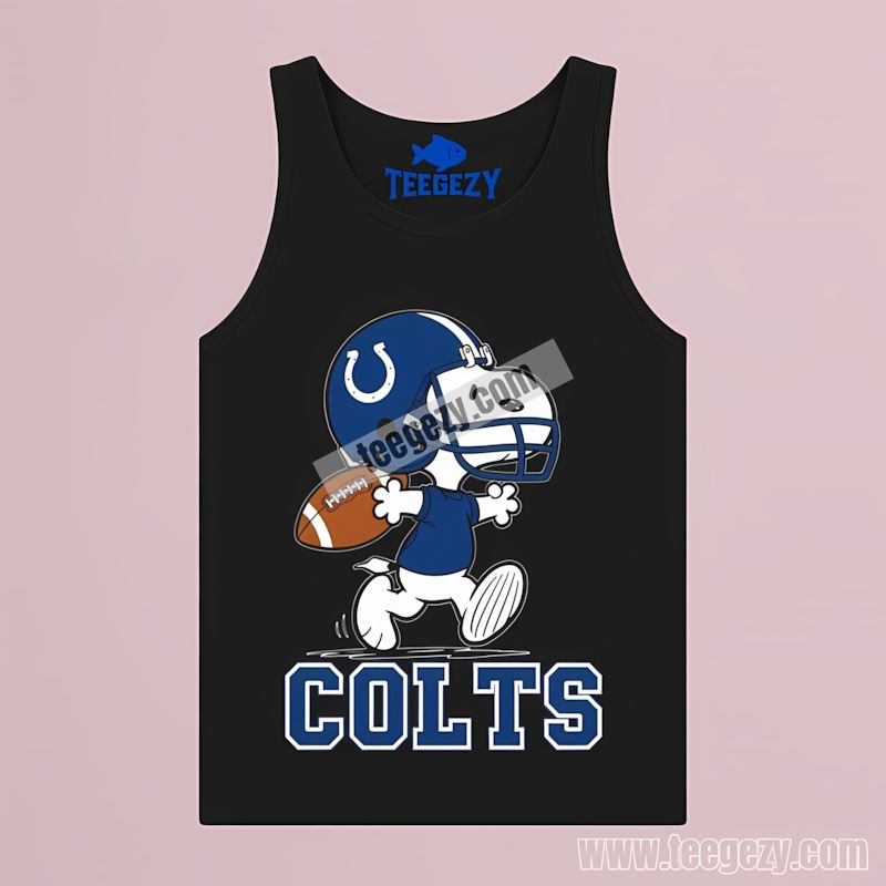 Indianapolis Colts Snoopy Football Running Tanktop Indianapolis Colts Snoopy Football Running Tanktop