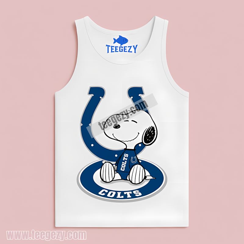 Indianapolis Colts Snoopy Tattoo Logo On Arm Tanktop Indianapolis Colts Snoopy Tattoo Logo On Arm Tanktop