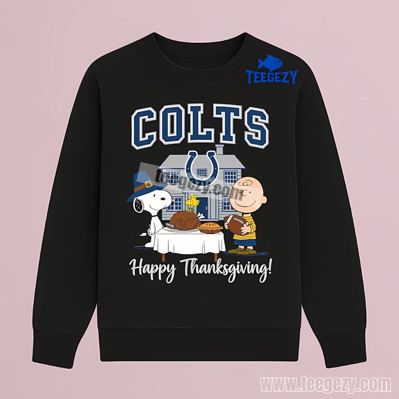 Indianapolis Colts Snoopy Thanksgiving Retro Long Sleeve Indianapolis Colts Snoopy Thanksgiving Retro Long Sleeve