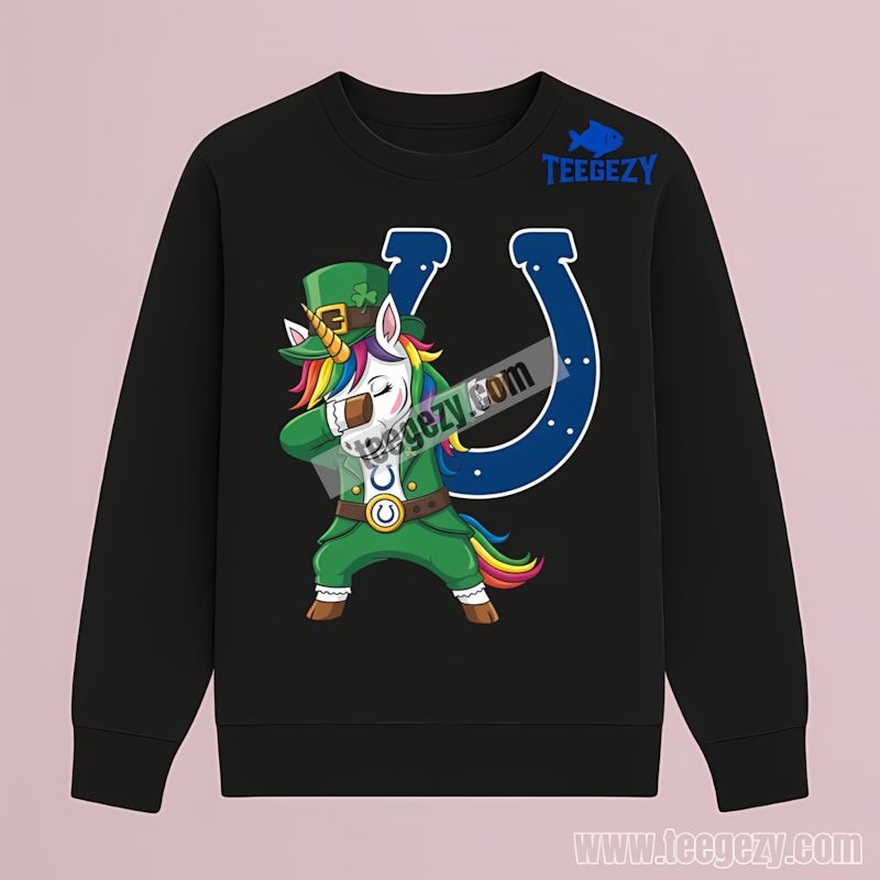 Indianapolis Colts St Patricks Day Dabbing Unicorn Long Sleeve Indianapolis Colts St Patricks Day Dabbing Unicorn Long Sleeve