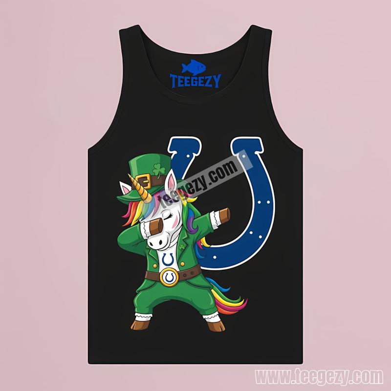 Indianapolis Colts St Patricks Day Dabbing Unicorn Tanktop Indianapolis Colts St Patricks Day Dabbing Unicorn Tanktop