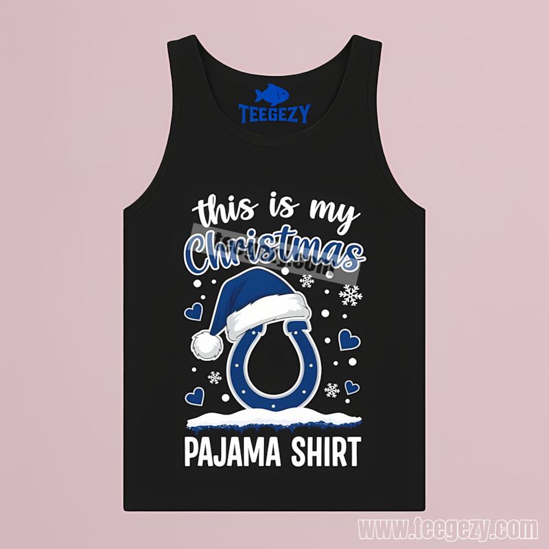Indianapolis Colts This Is My Christmas Pajama Tanktop Indianapolis Colts This Is My Christmas Pajama Tanktop