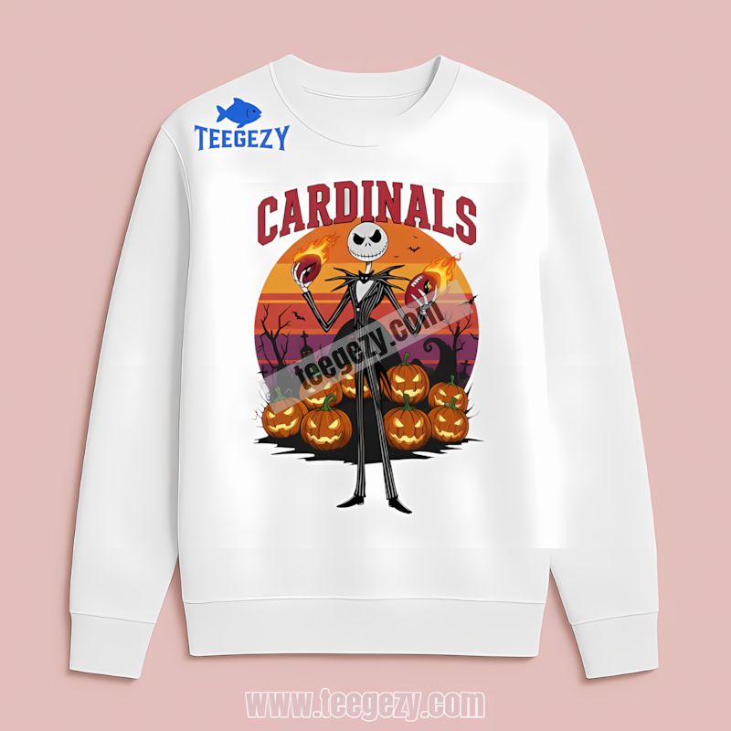 Jack Skellington Arizona Cardinals Halloween Long Sleeve Jack Skellington Arizona Cardinals Halloween Long Sleeve