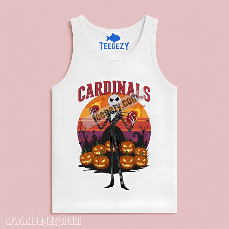 Jack Skellington Arizona Cardinals Halloween Tanktop Jack Skellington Arizona Cardinals Halloween Tanktop