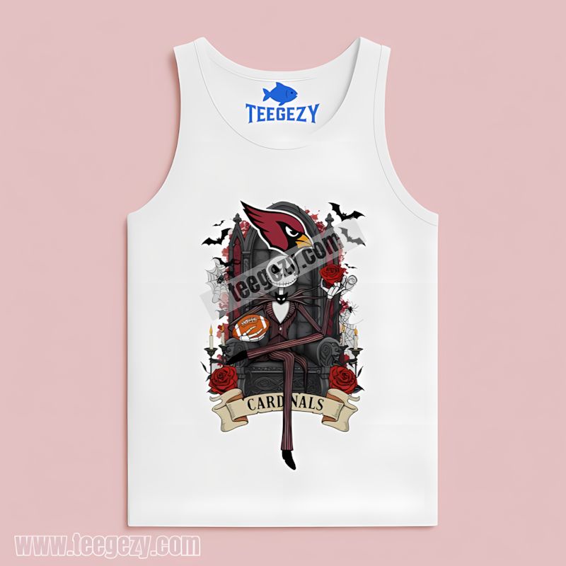 Jack Skellington Arizona Cardinals Throne Adults Tanktop Jack Skellington Arizona Cardinals Throne Adults Tanktop
