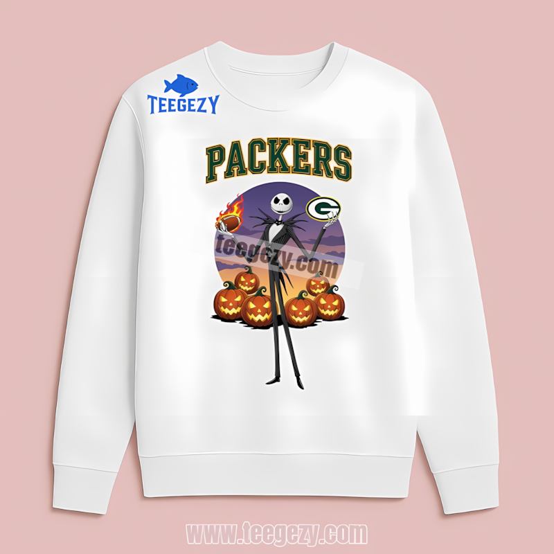Jack Skellington Green Bay Packers Halloween Long Sleeve Vintage Jack Skellington Green Bay Packers Halloween Long Sleeve Vintage