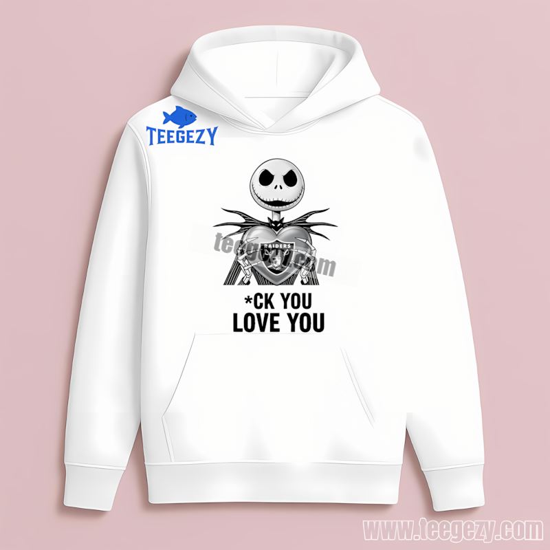 Jack Skellington Heart Design Las Vegas Raiders Vintage Hoodie Jack Skellington Heart Design Las Vegas Raiders Vintage Hoodie