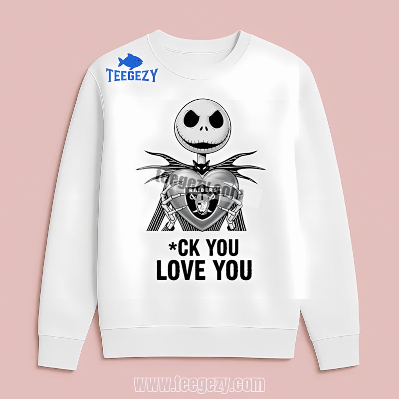 Jack Skellington Heart Design Las Vegas Raiders Vintage Long Sleeve Jack Skellington Heart Design Las Vegas Raiders Vintage Long Sleeve